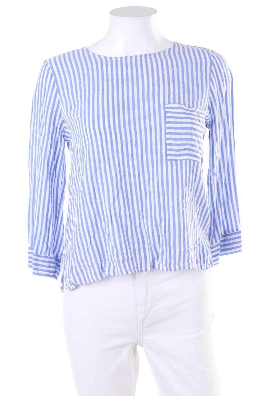 RESERVED - Stripe Blouse with 3/4 Sleeve - D 34