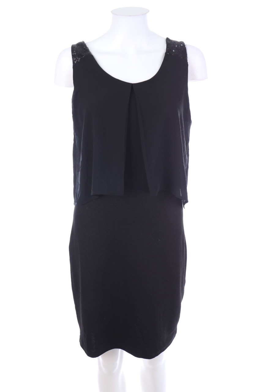 VILA - Cocktailkleid im Layer Look mit Pailletten - M