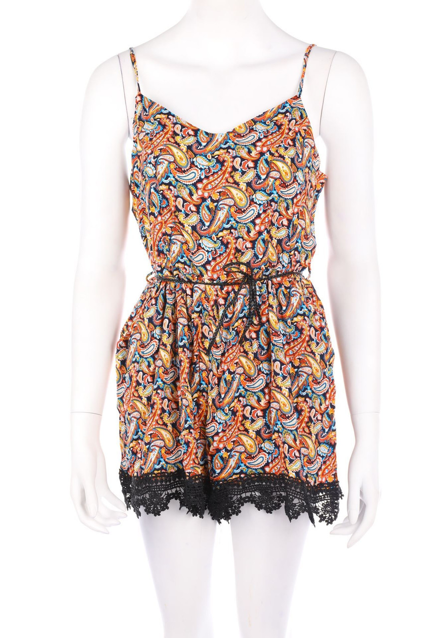 IN VOGUE - dress with Paisley Print - L
