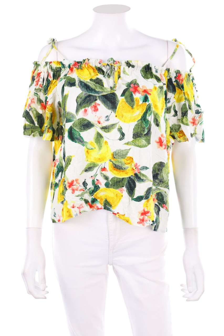 No Label - Cold-Shoulder-Blouse - S