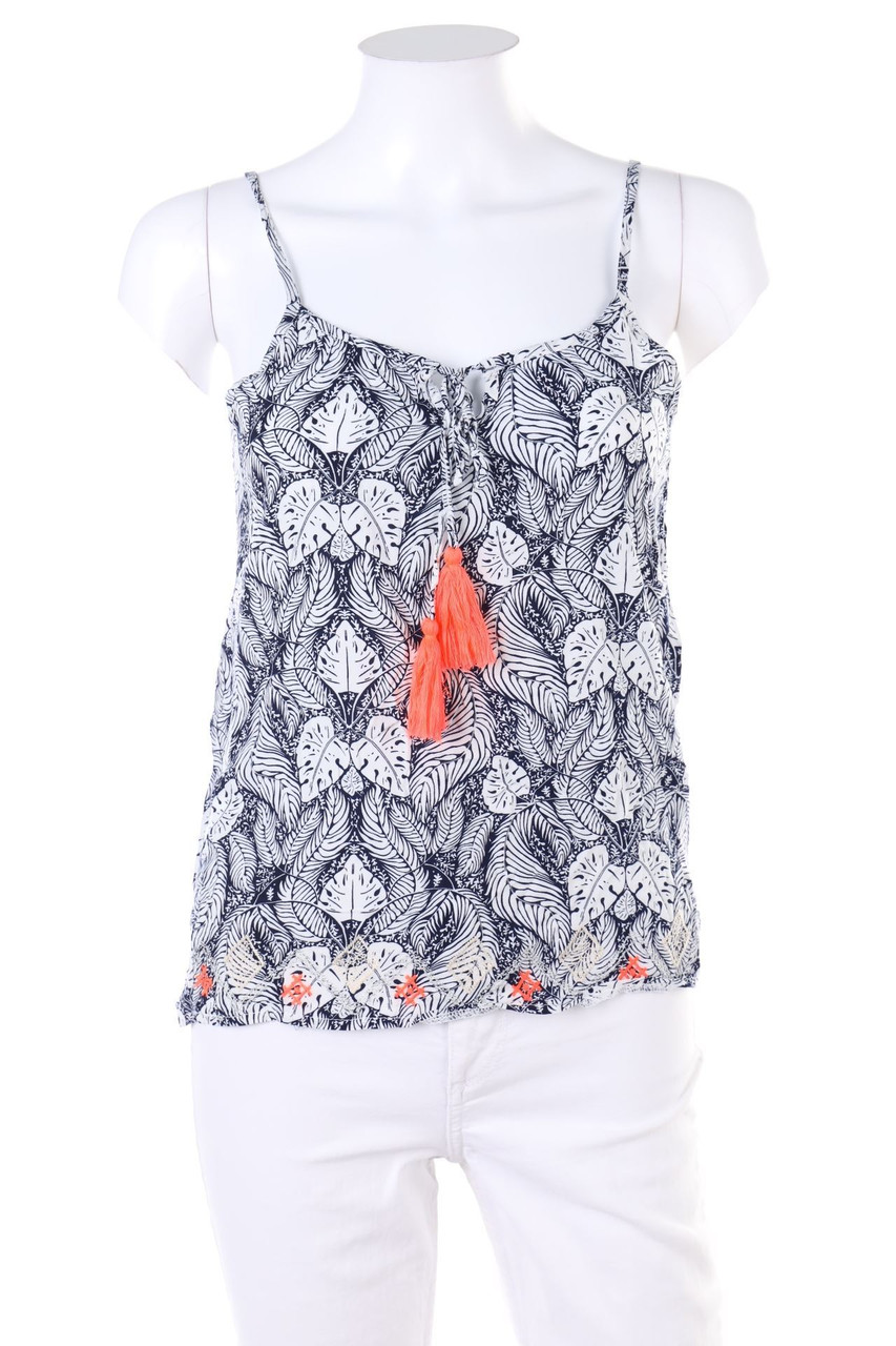 Lili & Lala - Print-A-line Top, Viscose with Tassels - S
