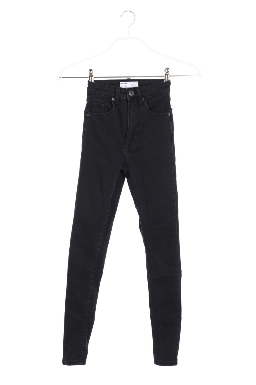 Bershka - High Waist-Used Look Skinny-Jeans - D 30