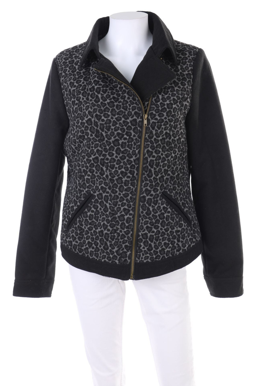 SECONDHAND - Jacke mit Leo-Print - XL