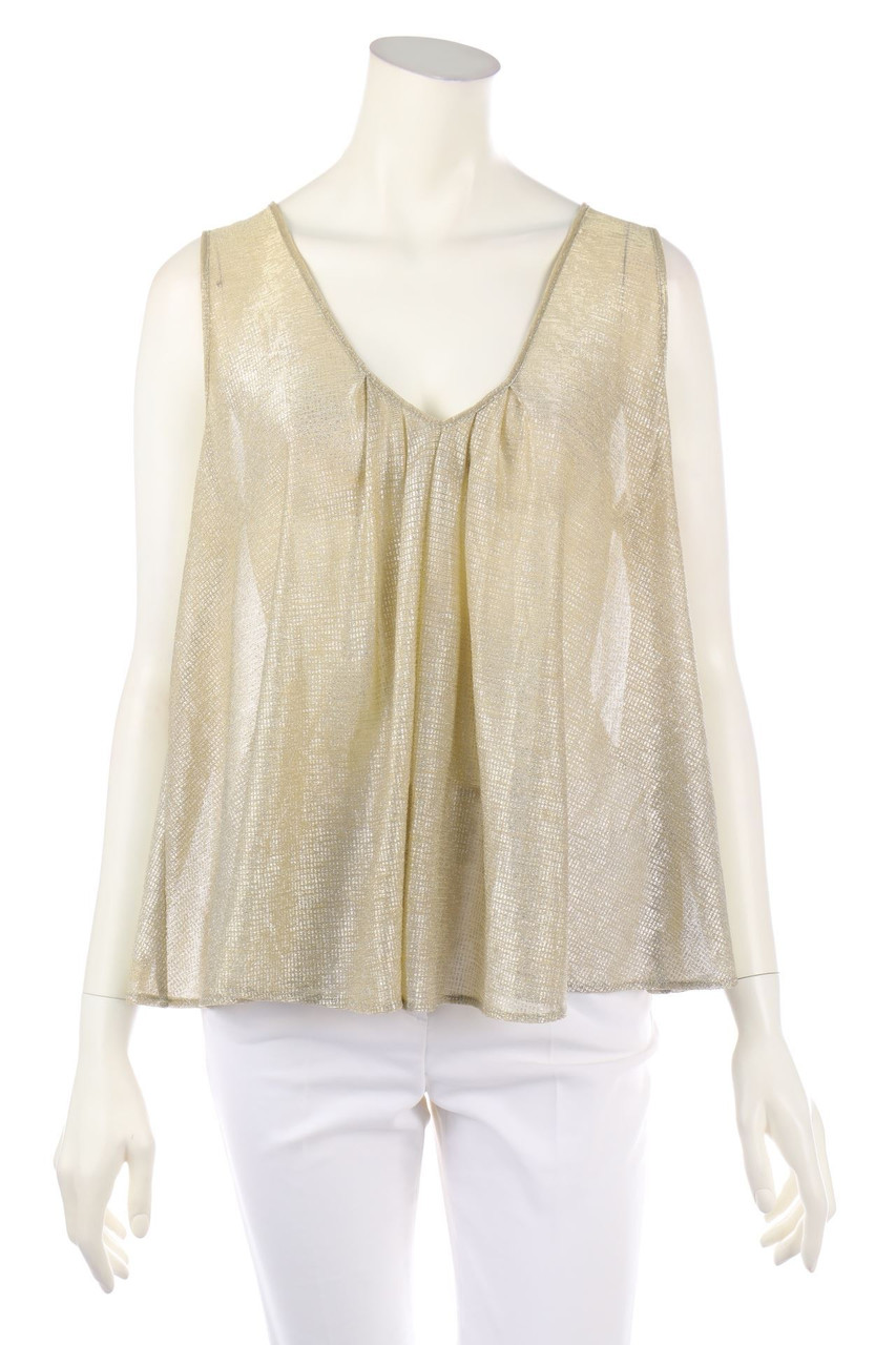 Attic and Barn - Blouse Top with Metallic Effect - M