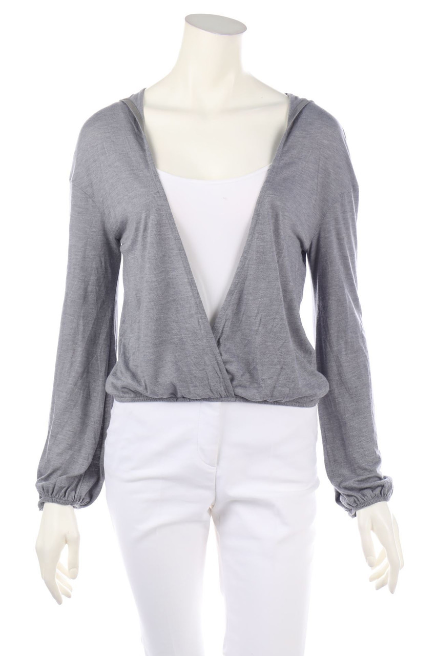 PATRIZIA PEPE - Kapuzen-Shirt in Wickel-Optik - ONE SIZE