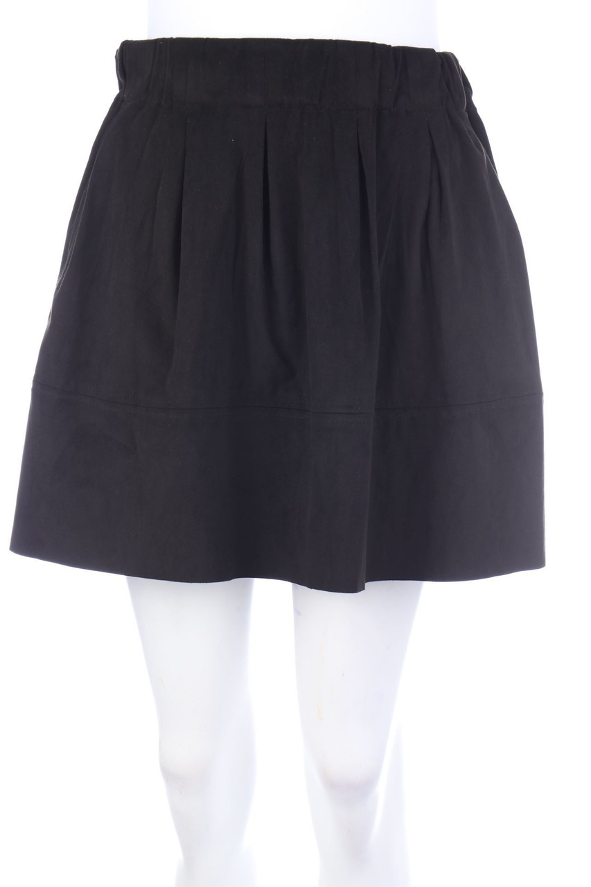 moves - Faux Leather-Falten-Mini-Rock - D 36