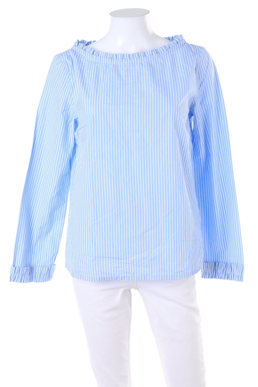 COS - Streifen-Bluse mit Rüschen - D 38