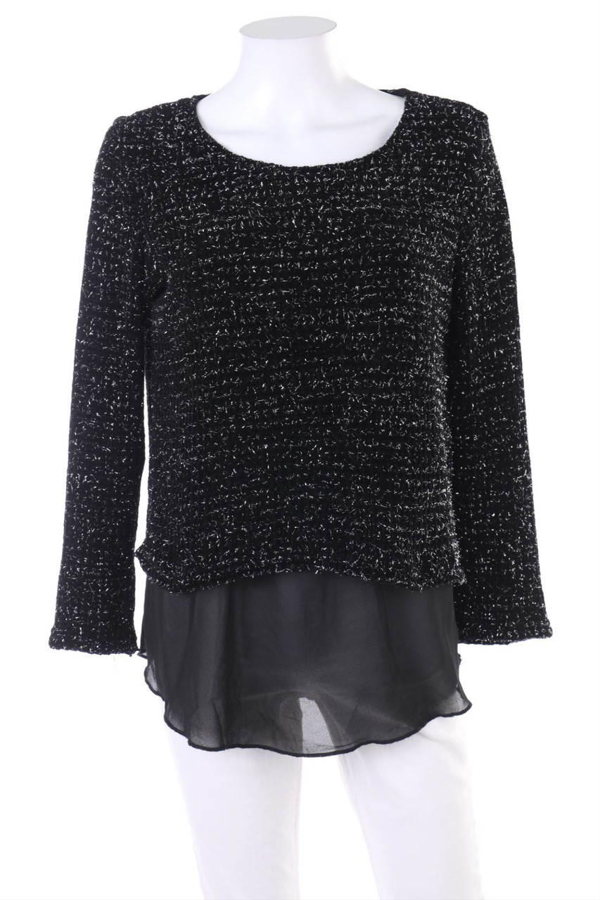 Chicorée - Glitter-Pullover, Layer Look - S