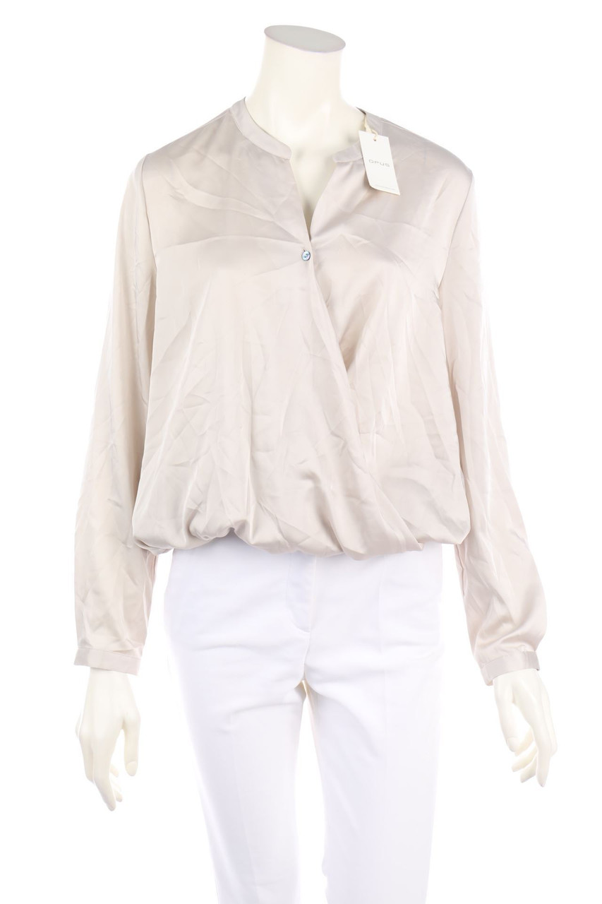 OPUS - Satin Blouse with Wrap-Effect - D 38