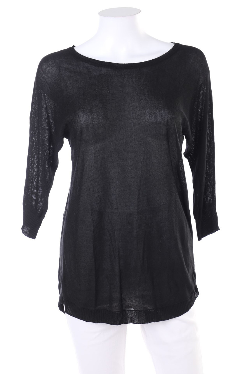 HALLHUBER - Cropped-Sleeve Pullover with Silk - XS