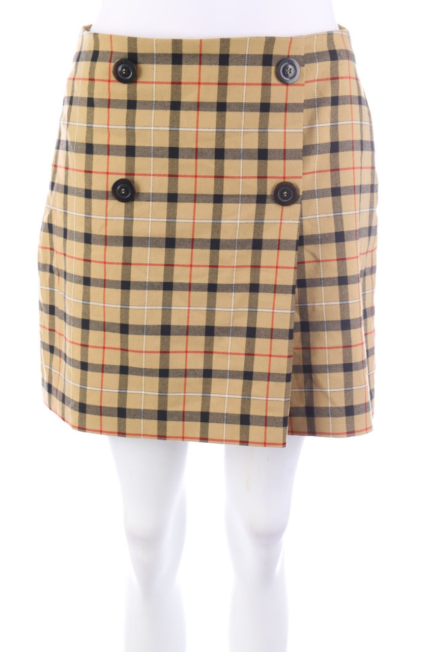 MANGO - Karo-Minirock in Wickel-Optik - M