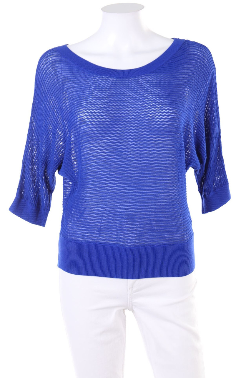 Ohne Label - Batwing-Pullover mit Streifen - S