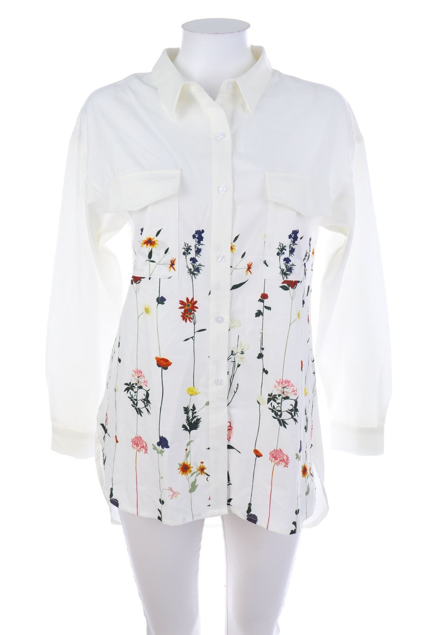 No Label - Shirt Blouse with Flower Print - D 36