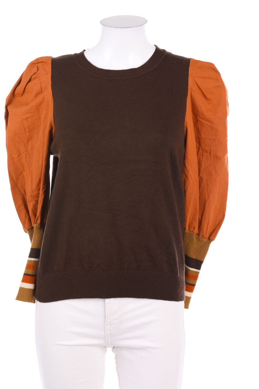 J&J - Strick-Pullover mit Puffärmeln - M