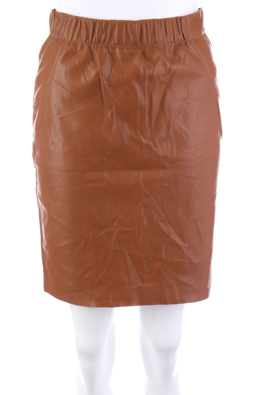 VERO MODA - Faux Leather-Rock mit Gummizug - M