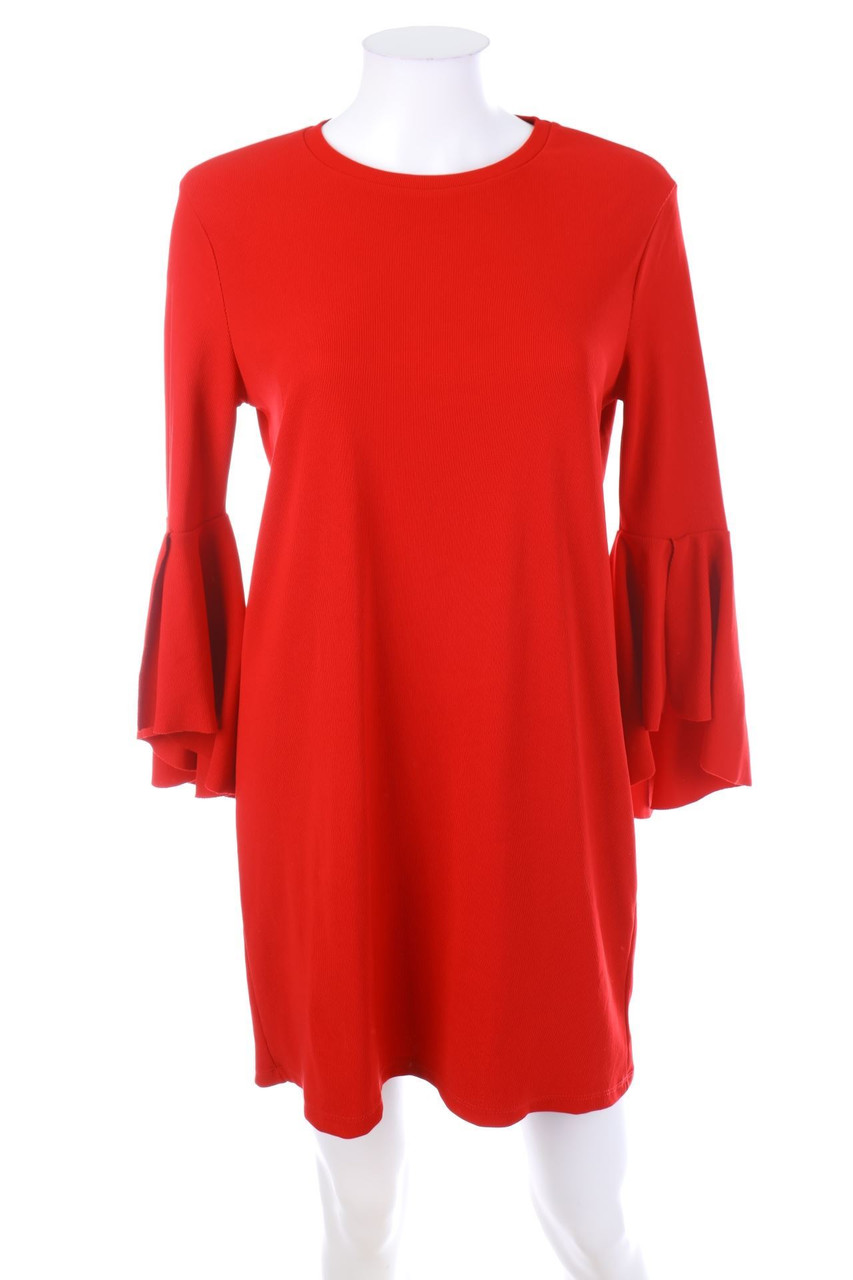 Bershka - Mini Dress with Trumpet Sleeves - M