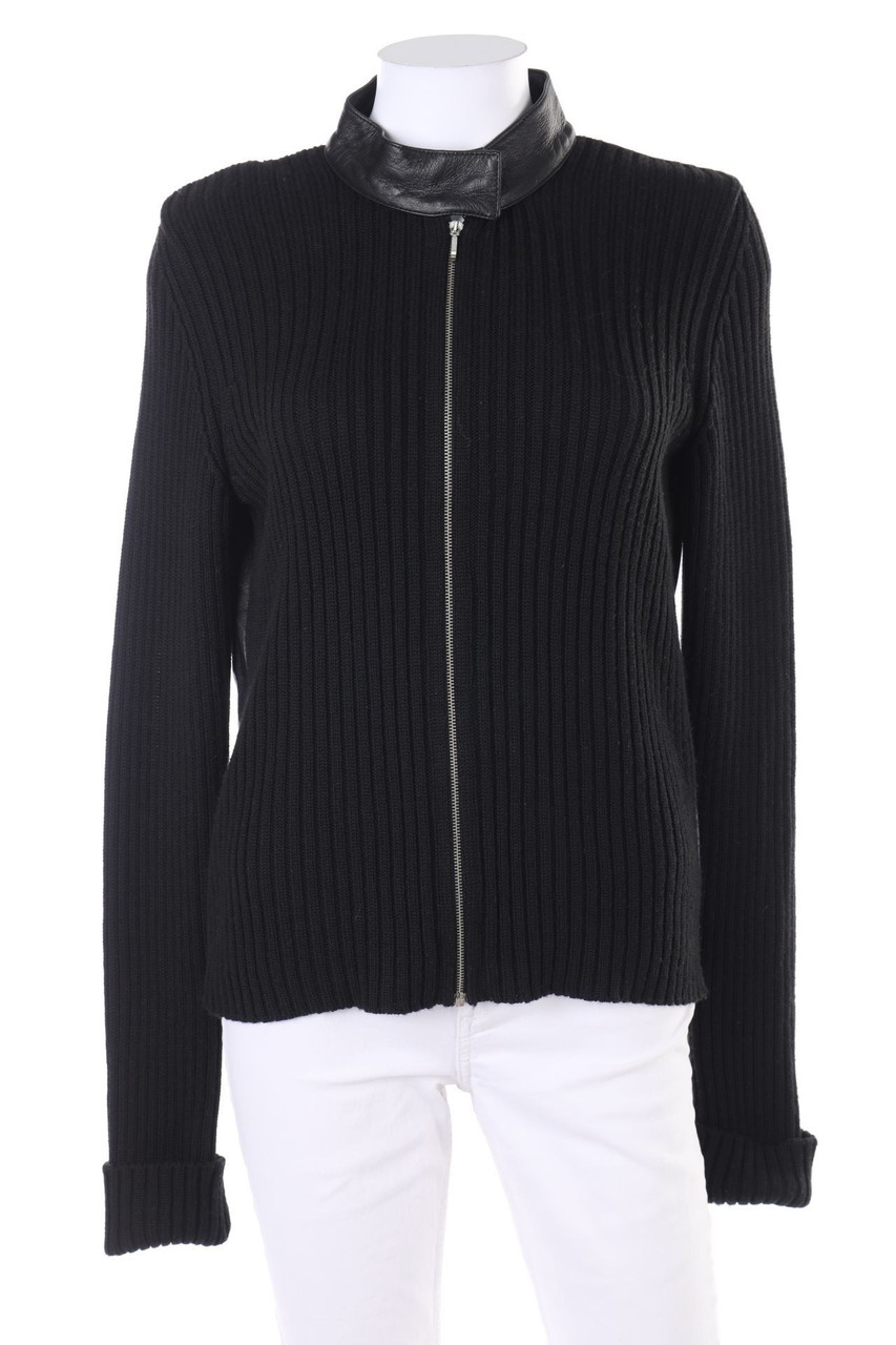 SISLEY - Cardigan mit Leder-Details - M
