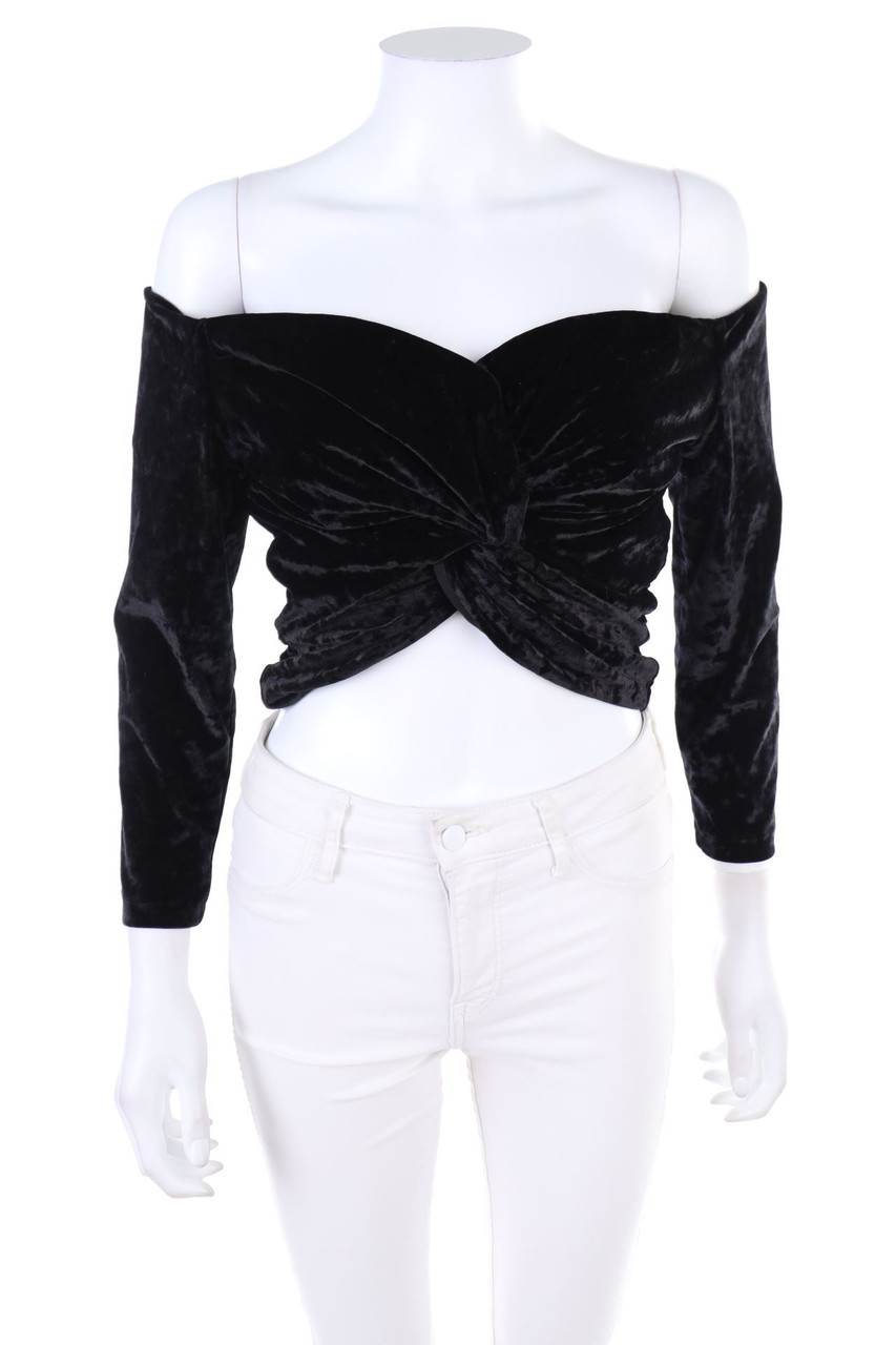 BSB COLLECTION - Carmen-Velvet 3/4-Sleeve Shirt - M