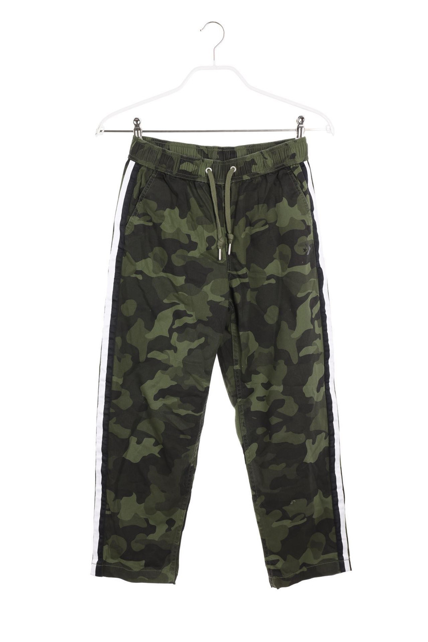 CONVERSE - Denim-Camouflage-Jogger Pants with Braid Stripes - XS