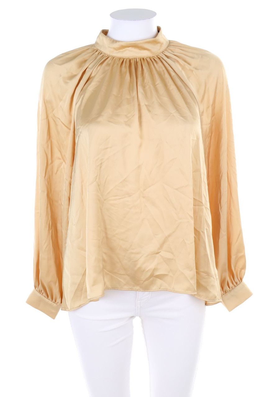 ZARA - Bluse mit Wasserfall-Ausschnitt - M