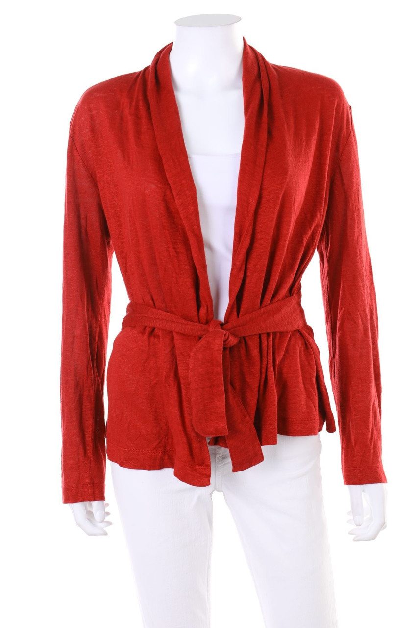 NIU - Leinen-Cardigan zum Knoten - M