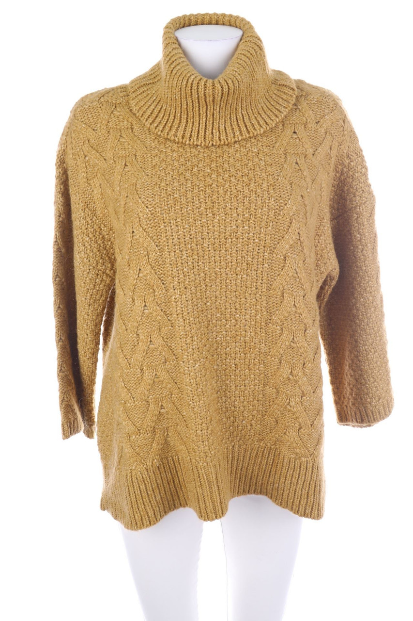 Massimo Dutti - Oversize-Strick-Pullover mit Alpaka - S