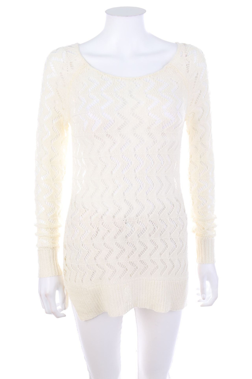 zebra - Pullover with Open Knit Details - XS
