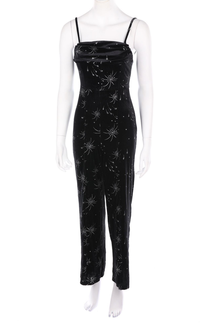 CIDER - Velvet Jumpsuit with Glitter - XS