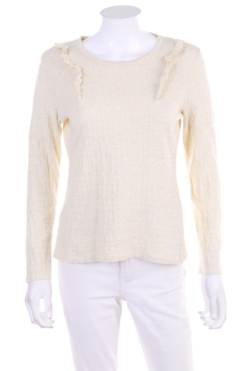 Cyrillus PARIS - Glitter-Longsleeve-Shirt with Frills - S