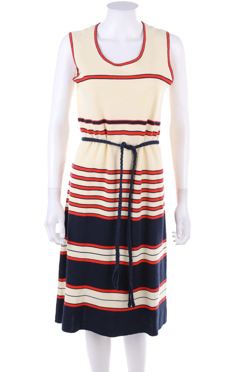 King Louie - Stripe Knit Dress, Linen-Blend - M