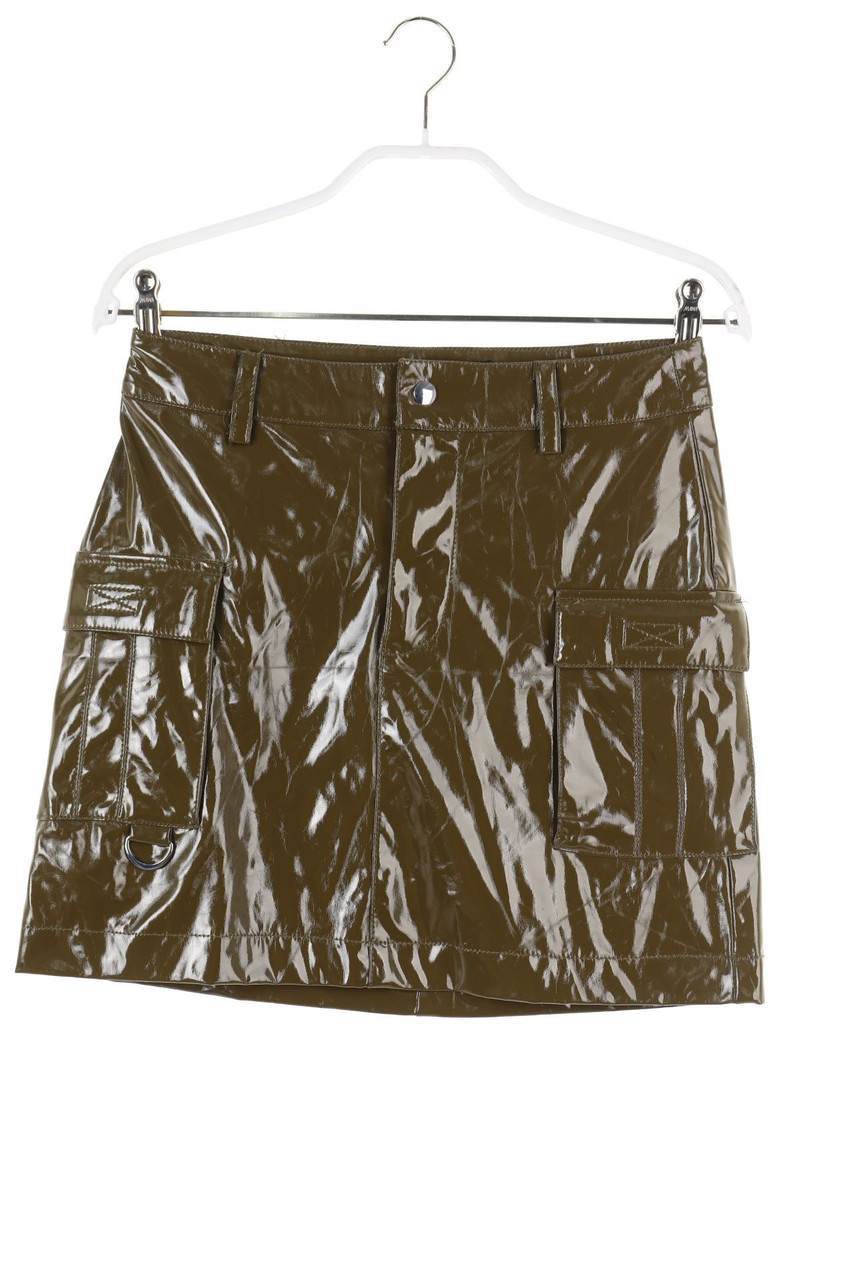 Bershka - faux leather mini-skirt with Patch Pockets - S