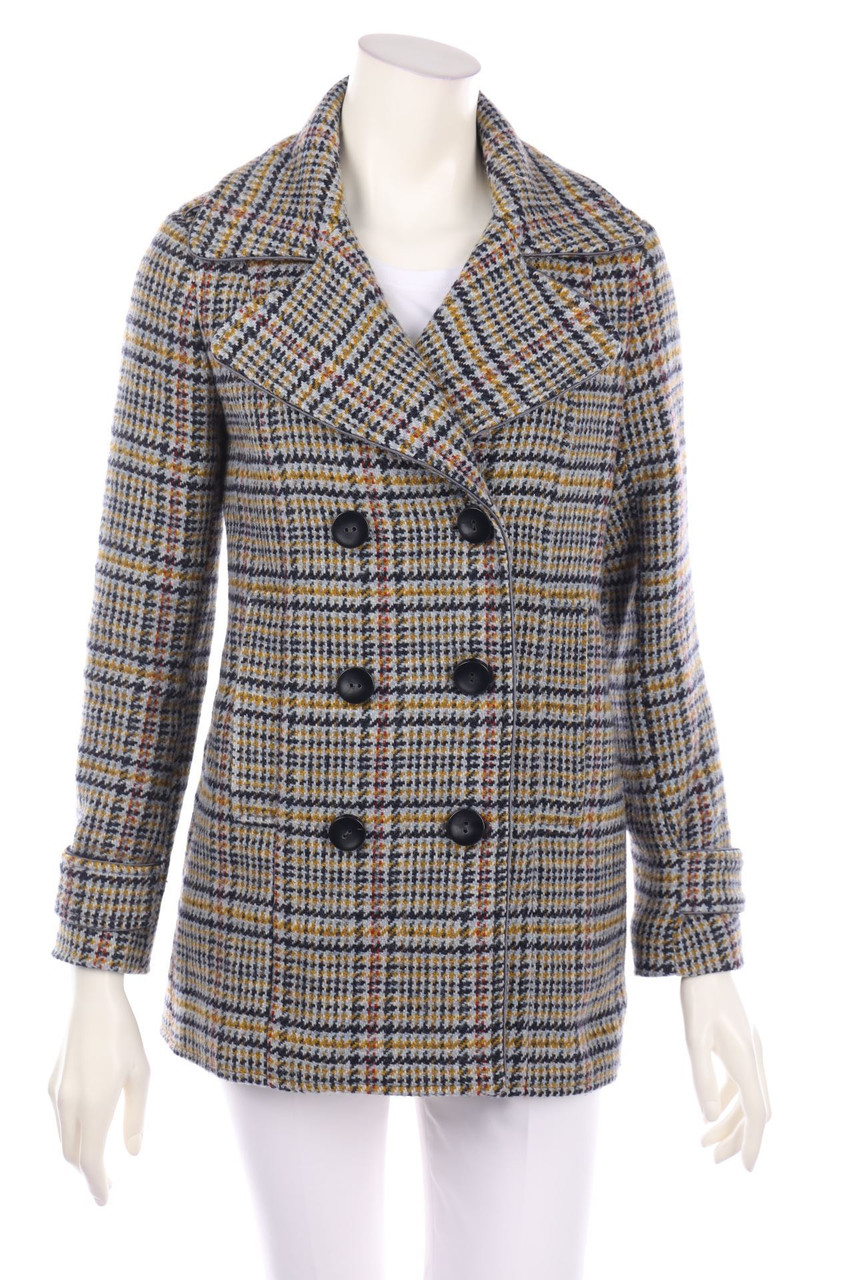 Massimo Dutti - Blazer-Jacke aus Woll-Mix mit Karo-Muster - D 34