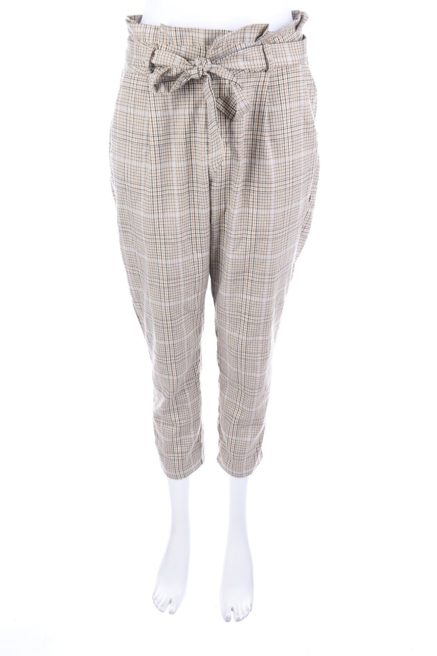 VERA MODA - Paperbag-Hose mit Karo-Muster - L28