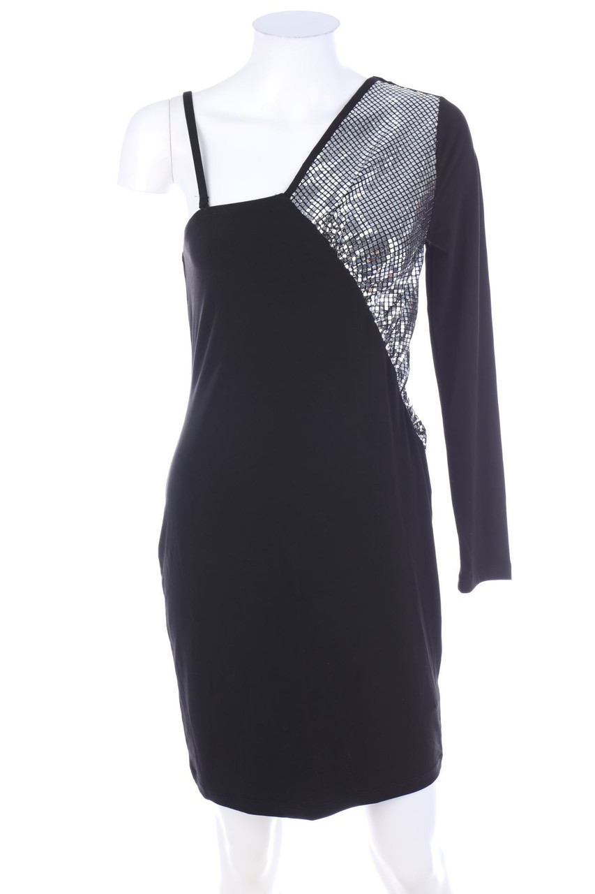 BODYFLIRT - Metallic-Kleid mit asymmetrischem Schnitt - D 36-38