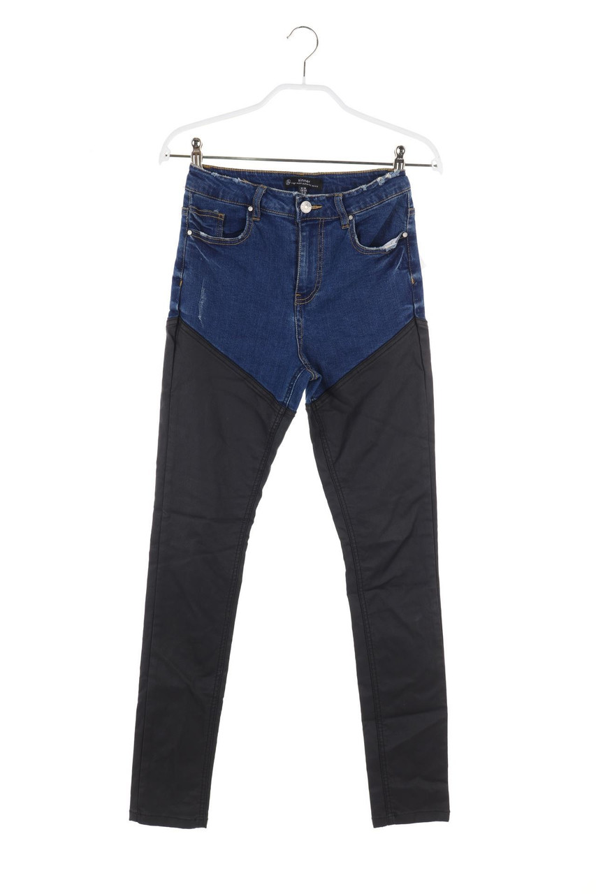 MISSGUIDED - High Waist-Destroyed, Skinny-Jeans - D 34