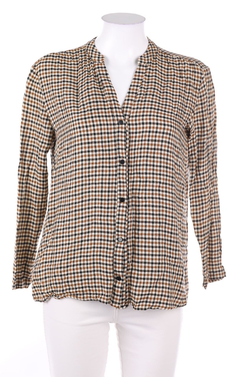 MANGO - Bluse mit Karo-Muster - XXS