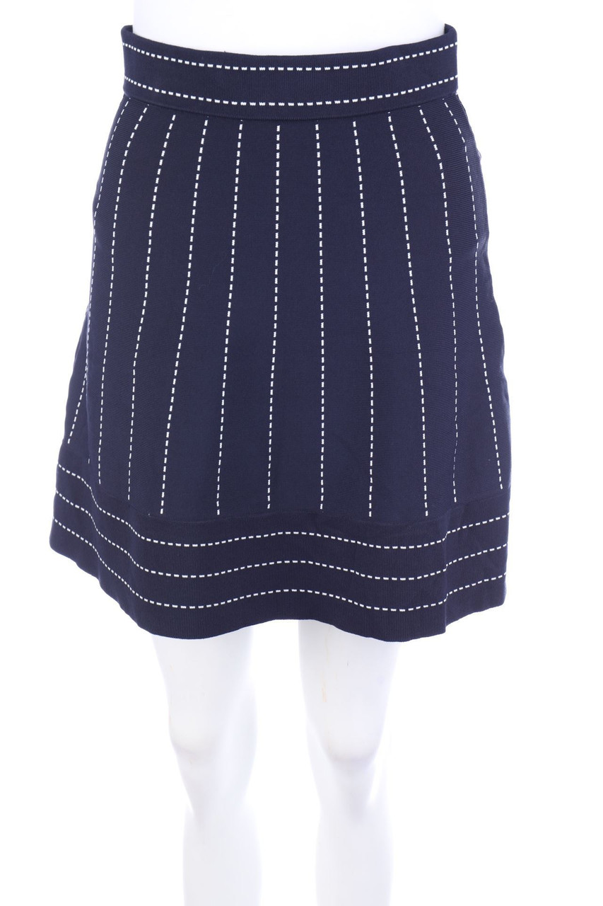 MORGAN - Knitted Mini Skirt with Stripes - S