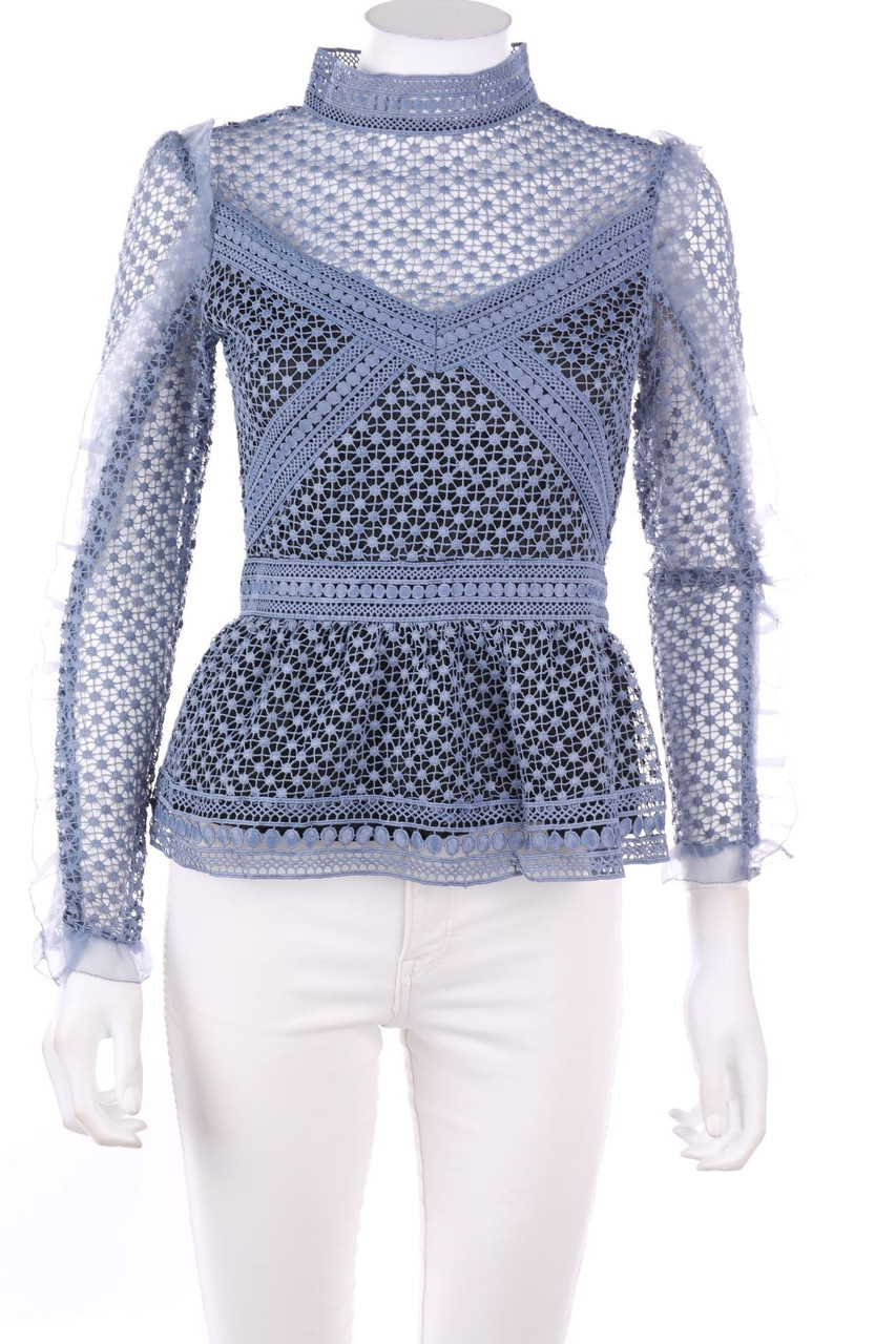 SECONDHAND - Lace-Blouse, Peplum - XS