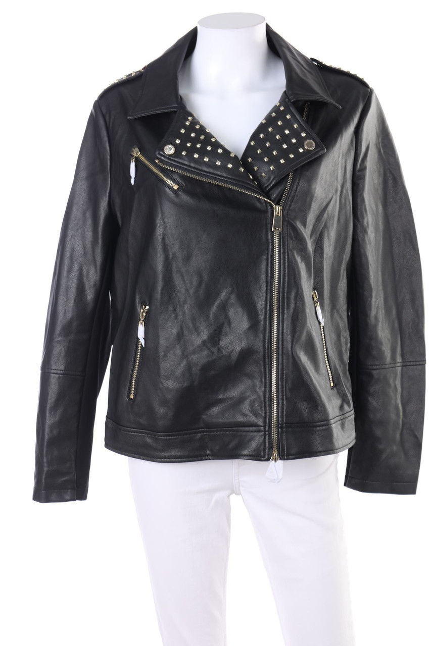 FIORELLA RUBINO - Kunstlederjacke mit Nieten - D 42