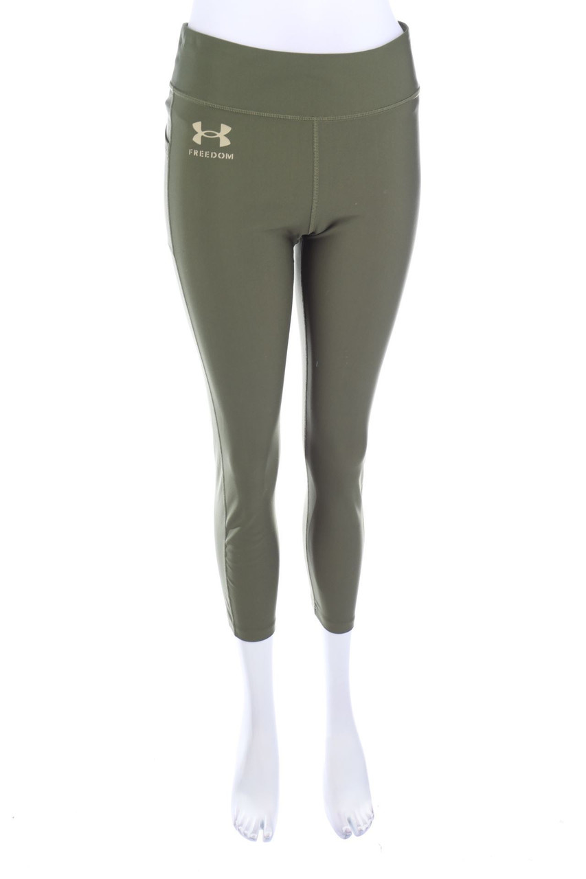 UNDER ARMOUR - Cropped-Sport-Leggings mit Statement-Print - L