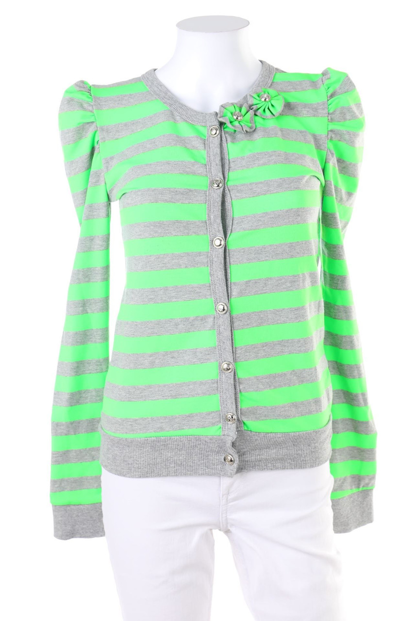 SECONDHAND - Baumwoll-Cardigan mit Applikationen - D 34