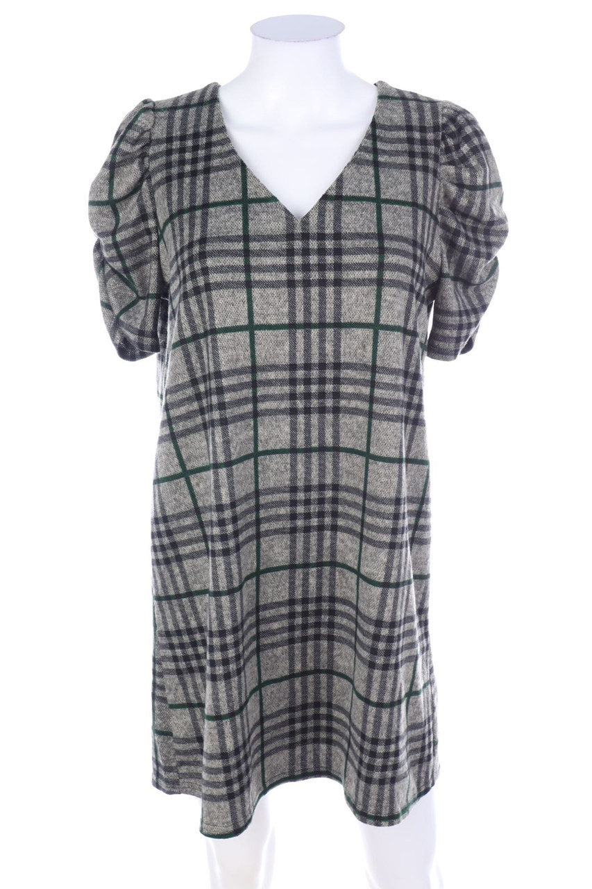 VINTAGE LOVE - Knit Dress, Checked - D 36