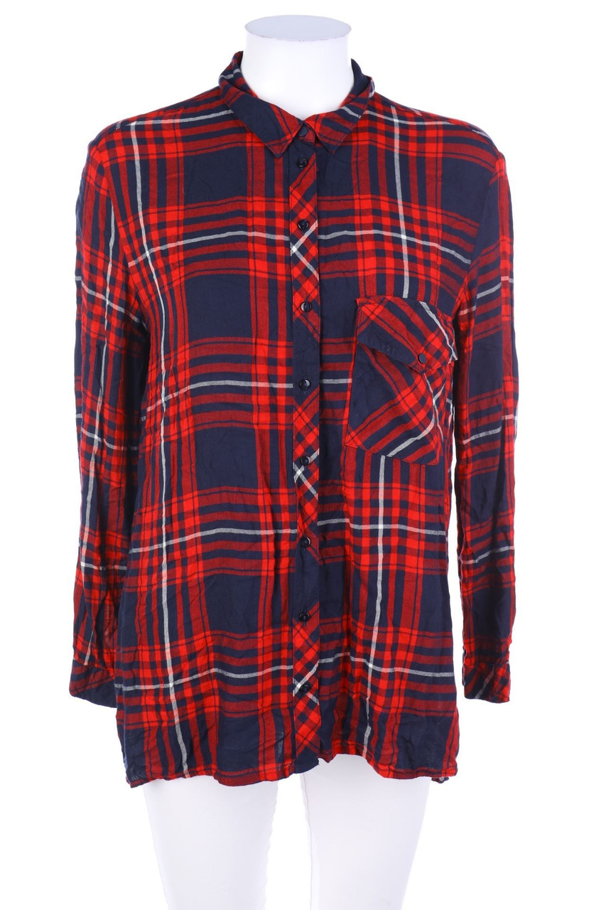 Bershka - Tartan-Shirt Blouse - M