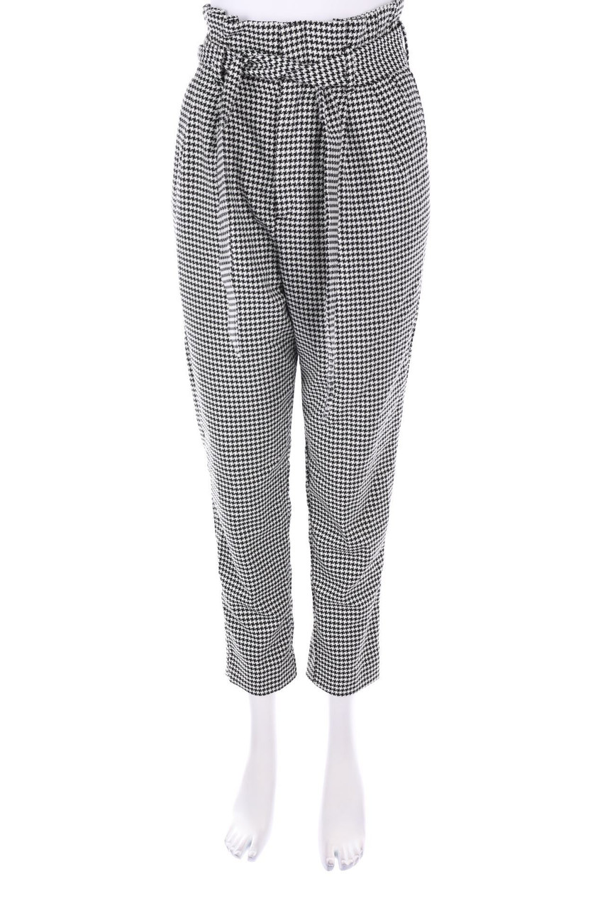 H&M - Paperbag-Hose mit Hahnentritt-Muster - D 34