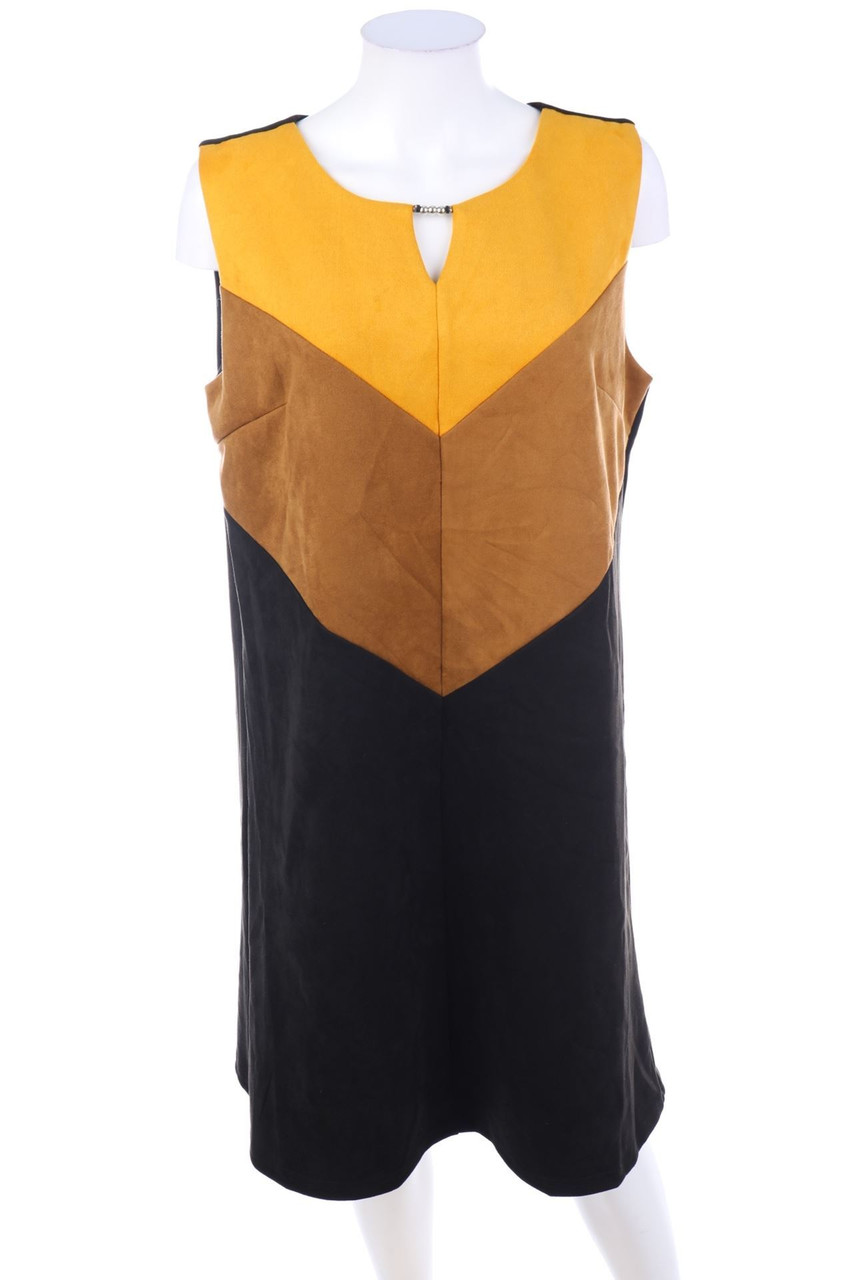 No Label - dress, Faux Leather, 70s-style - D 44