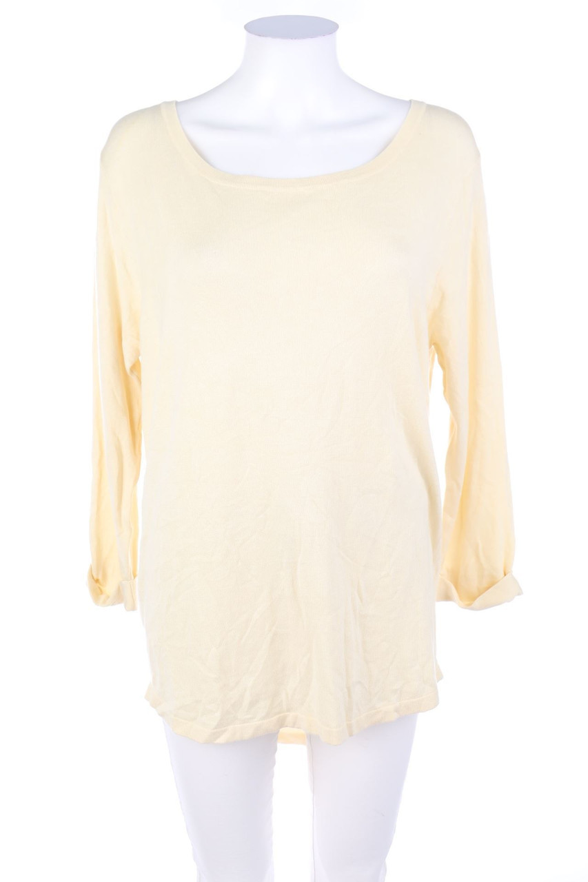 zebra - Cropped-Sleeve Pullover - L