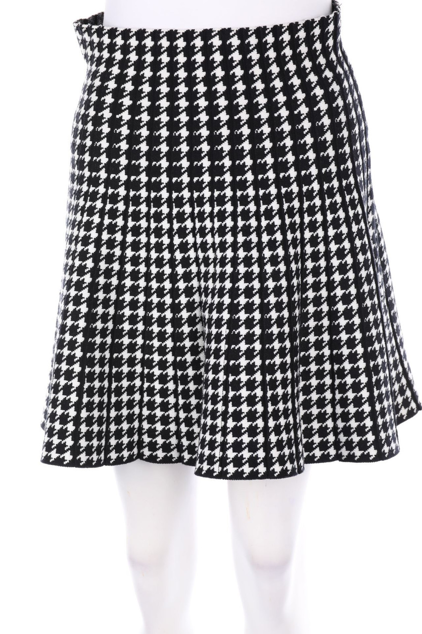 YU & ME - Knit-Skirt with Houndstooth Pattern - S