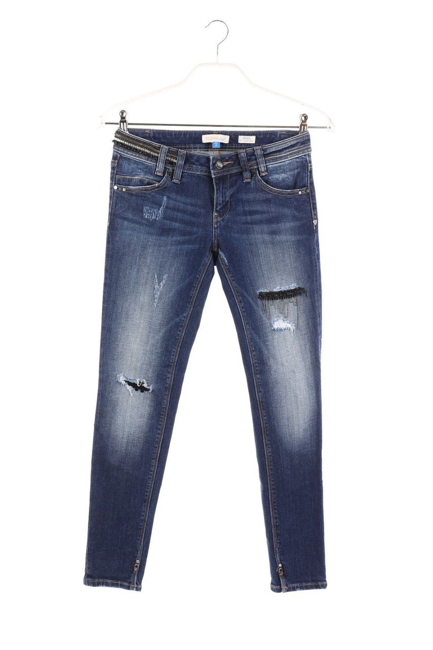 FRACOMINA - Destroyed Skinny-Jeans mit Kette - W27