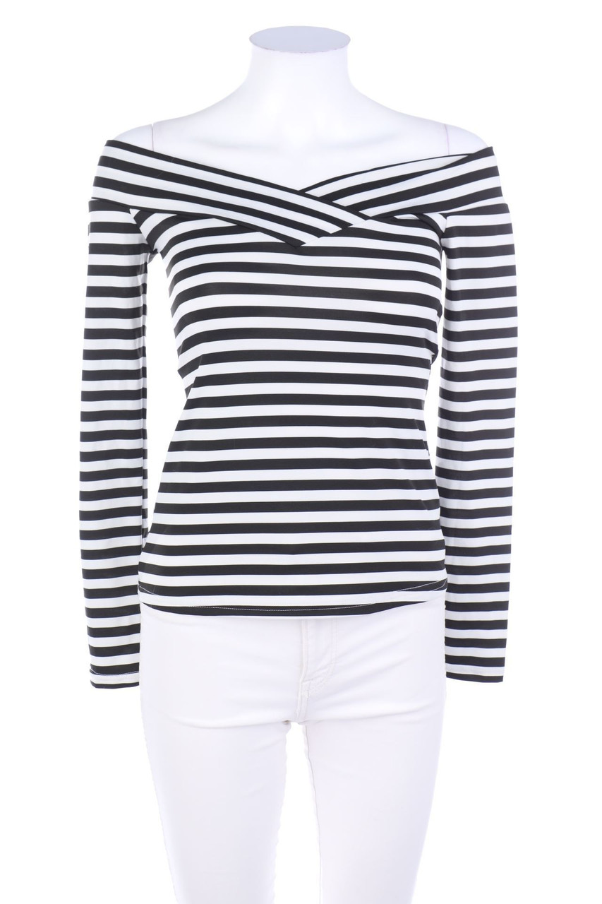SHEIN - Carmen-Longsleeve-Shirt with Stripes - XS