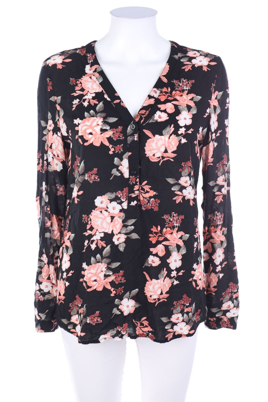 zebra - Blouse with Flower Print - M